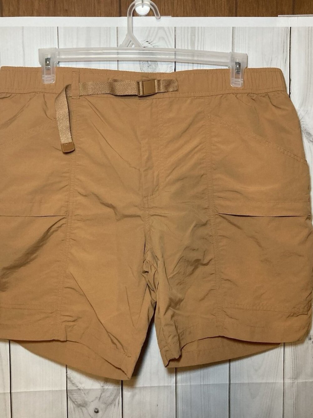 Eddie Bauer Men's Ripstop Tech Pull On Shorts, XL, Nylon,Brown, Lightweight